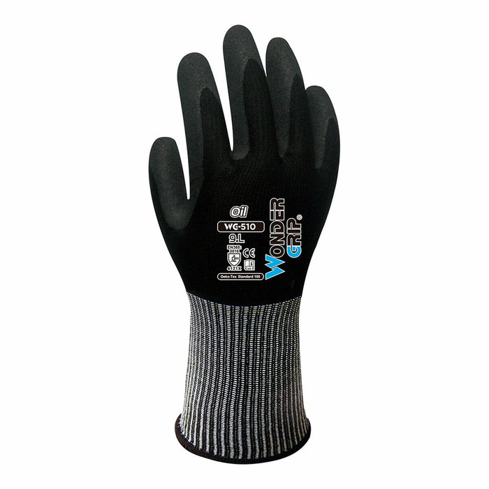 Wonder Grip Guante de nailon/spandex con doble recubrimiento de nitrilo T-11