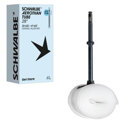 Schwalbe Aerothan Cámara TPU 28x1 3/8-130-175 ETRTO 33/47-622 Válvula SCV 80 mm Aluminio para Gravel