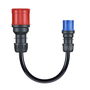 go-e Gemini flex 22 kW Set (16 A doméstico, azul, rojo) - Adaptador para CEE rojo 16 A, CEE azul 16 A y enchufe doméstico