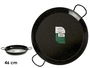 La Dehesa Paellera Esmaltada Acero Negro 46 cm 12 Raciones Apta Gas Horno Leña (Set de 4)