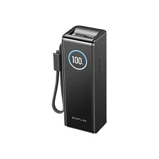 EcoFlow EF-RAPID25K100W-B-EU Power Bank RAPID 25K, 25000 mAh, Carga Rápida, USB-C, Pantalla TFT, Negro