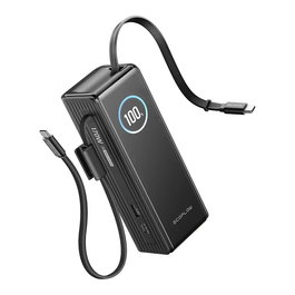 EcoFlow EF-RAPID25K100W-B-EU Power Bank RAPID 25K, 25000 mAh, Carga Rápida, USB-C, Pantalla TFT, Negro