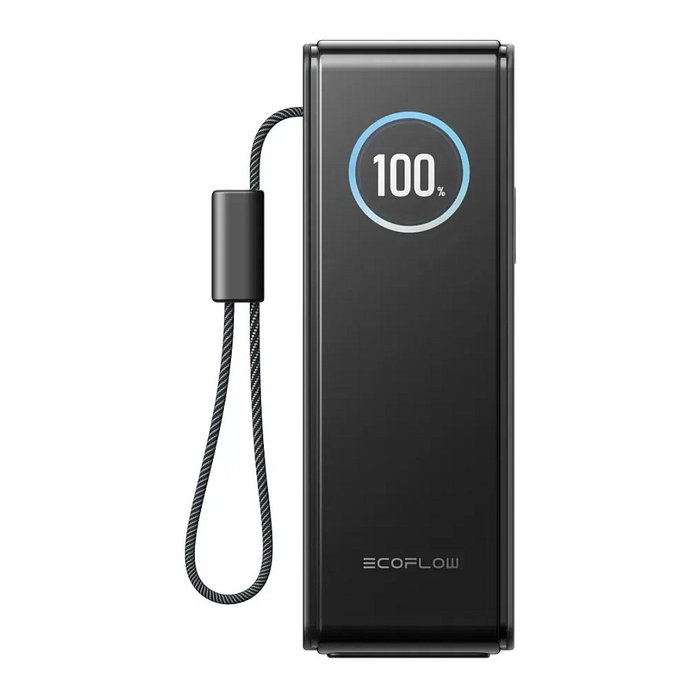 EcoFlow EF-RAPID25K100W-B-EU Power Bank RAPID 25K, 25000 mAh, Carga Rápida, USB-C, Pantalla TFT, Negro