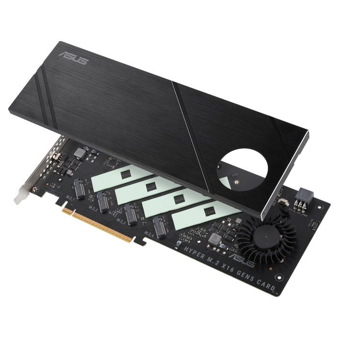 Asus Hyper M.2 x16 Gen5 Card PCIe 5.0 con 4 ranuras M.2 Asus Hyper M.2 x16 Gen5 Card PCIe 5.0 con 4 ranuras M.2