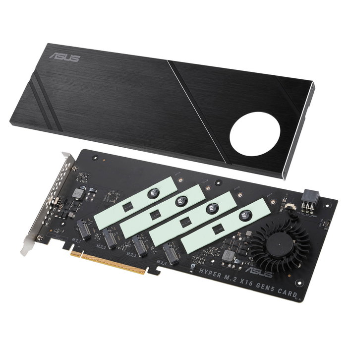 Asus Hyper M.2 x16 Gen5 Card PCIe 5.0 con 4 ranuras M.2 Asus Hyper M.2 x16 Gen5 Card PCIe 5.0 con 4 ranuras M.2