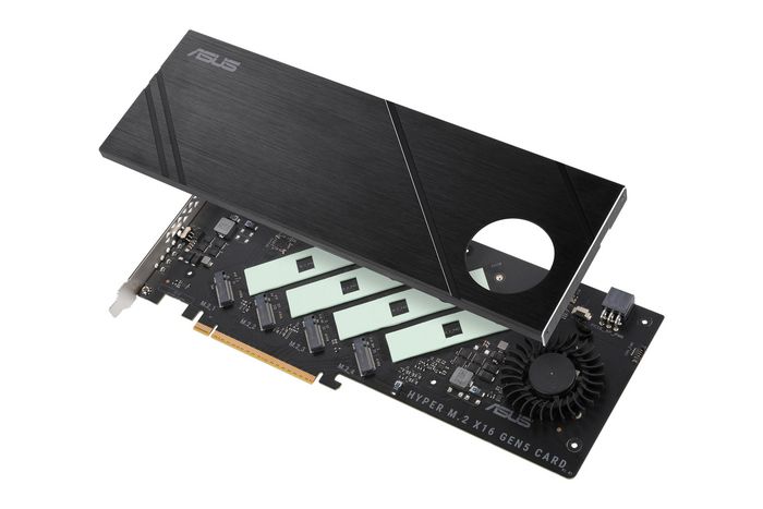 Asus Hyper M.2 x16 Gen5 Card PCIe 5.0 con 4 ranuras M.2 Asus Hyper M.2 x16 Gen5 Card PCIe 5.0 con 4 ranuras M.2
