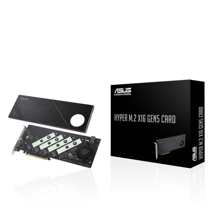 Asus Hyper M.2 x16 Gen5 Card PCIe 5.0 con 4 ranuras M.2 Asus Hyper M.2 x16 Gen5 Card PCIe 5.0 con 4 ranuras M.2