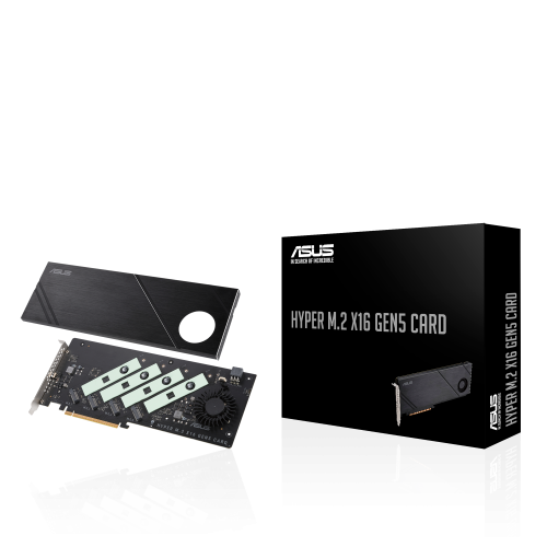 Asus Hyper M.2 x16 Gen5 Card PCIe 5.0 con 4 ranuras M.2 Asus Hyper M.2 x16 Gen5 Card PCIe 5.0 con 4 ranuras M.2