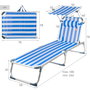 Aktive Tumbona Plegable de Aluminio con Parasol 186x49x30cm
