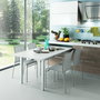 Emuca Guías para mesa extensible Party, Aluminio, Anodizado inox