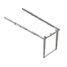 Emuca Guías para mesa extensible Party, Aluminio, Anodizado inox