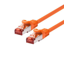 LOGON PROFESSIONAL Cable de Red CAT6 F/UTP - 25M, Naranja, Cat.6 Patch Cable Blindado 100 Ohm Conectores RJ45