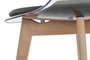 DKD Home Decor Silla de Policarbonato y Madera Tapizada Negra