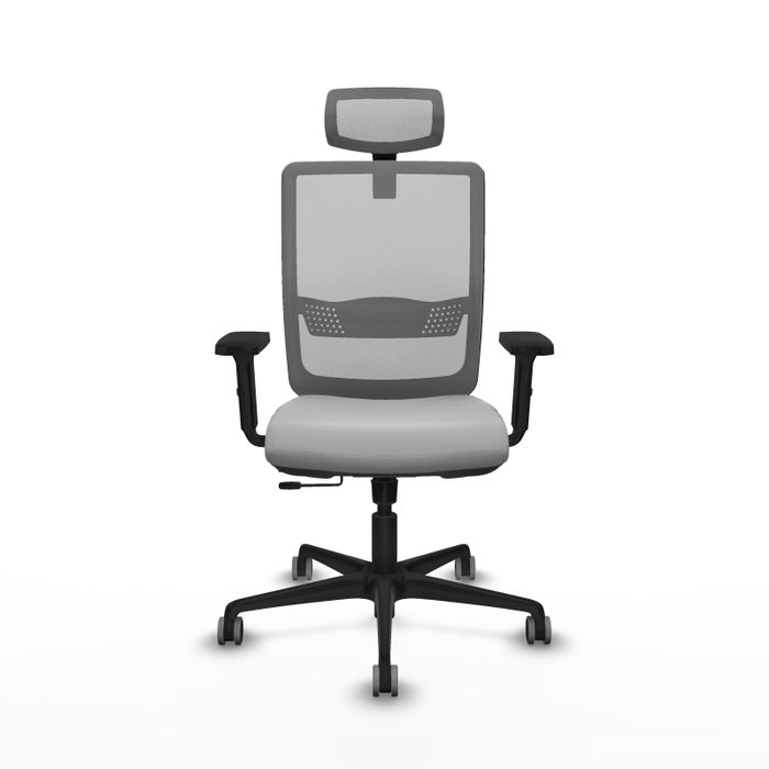 PIQUERAS Y CRESPO Silla de oficina Haches Gris con mecanismo Sincro/Traslack