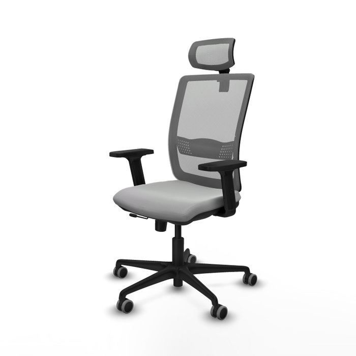 PIQUERAS Y CRESPO Silla de oficina Haches Gris con mecanismo Sincro/Traslack