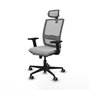 PIQUERAS Y CRESPO Silla de oficina Haches Gris con mecanismo Sincro/Traslack