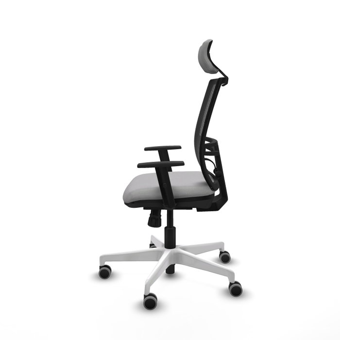 PIQUERAS Y CRESPO Silla de oficina Yunquera con mecanismo Sincro, Gris claro y Negro PIQUERAS Y CRESPO Silla de oficina Yunquera con mecanismo Sincro, Gris claro y Negro