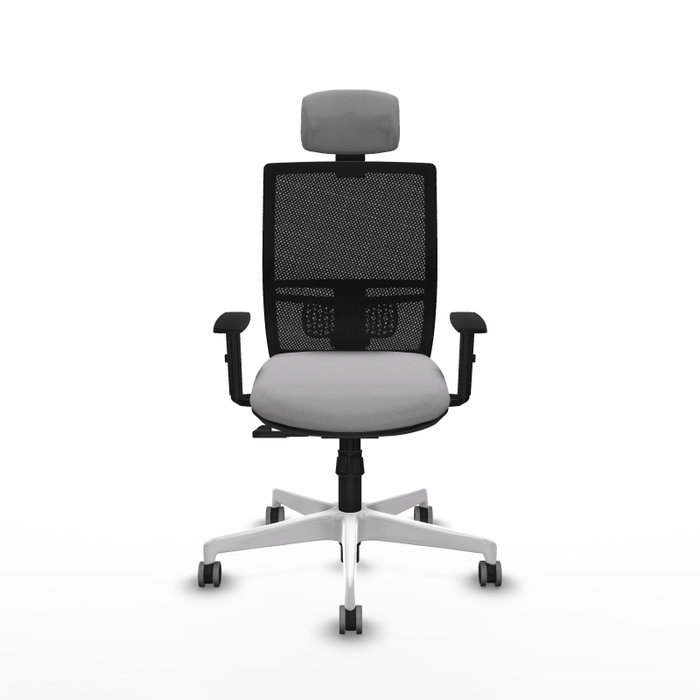 PIQUERAS Y CRESPO Silla de oficina Yunquera con mecanismo Sincro, Gris claro y Negro PIQUERAS Y CRESPO Silla de oficina Yunquera con mecanismo Sincro, Gris claro y Negro