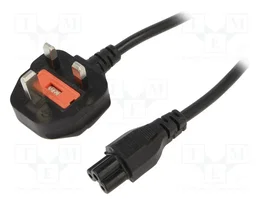 SUNNY Cable de alimentación H05VV-F 3x0,75mm2 BS 1363 (G) a IEC C5