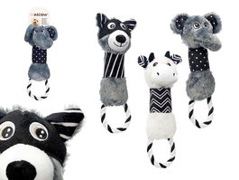 Mascow Mordedor de Tela con Aro para Bebé Animal Surtido 11x34x9.5 cm Poliester (Set de 18)