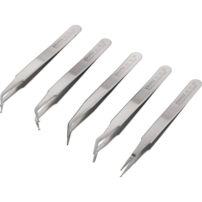 Knipex Set de 5 pinzas de precisión SMD Knipex Set de 5 pinzas de precisión SMD