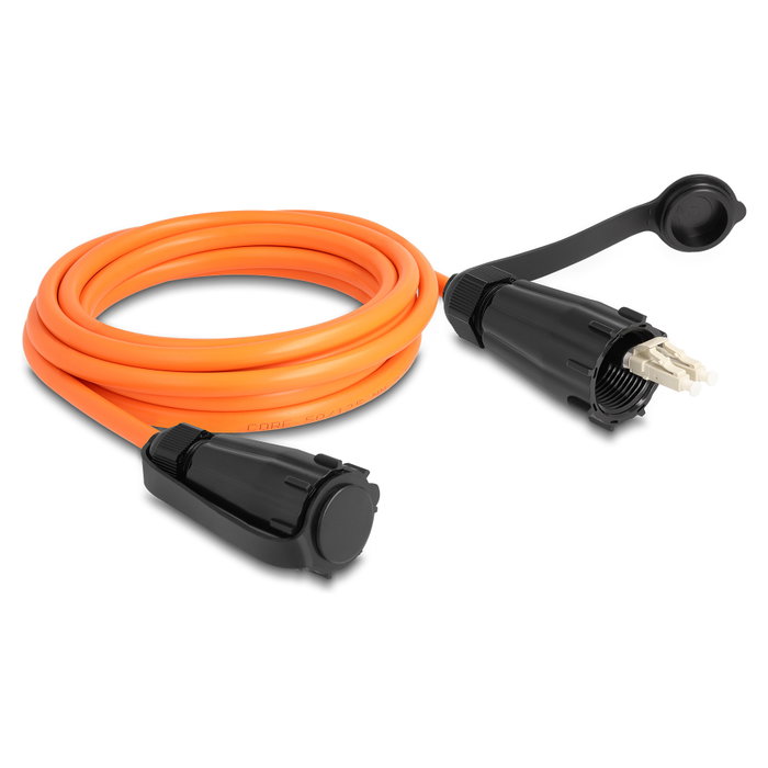 DeLOCK Cable de fibra óptica LC Duplex a LC Duplex OM2 multimodo, 3 m, Naranja