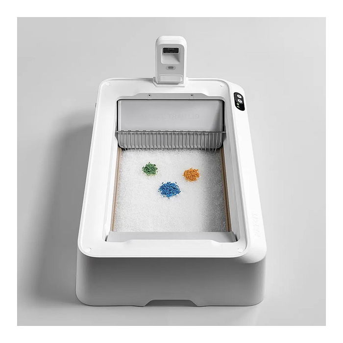 Petkit Purobot Crystal DUO-EU - Arenero Automático para Gatos, Blanco, Plástico, Fácil de Limpiar