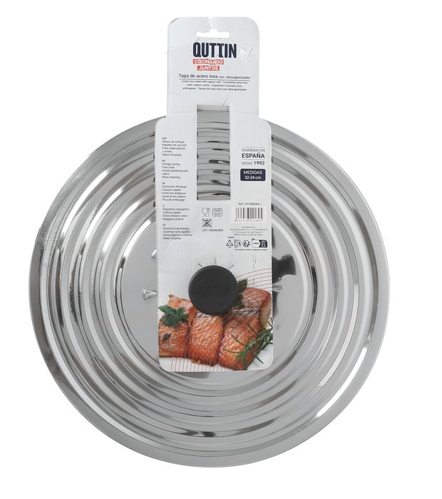 Quttin Tapa de Acero Inoxidable para Horno, Diámetro 34.9 cm, Peso 14.85 kg, Modelo 36 para 32-34 Pulgadas (12 Unidades)