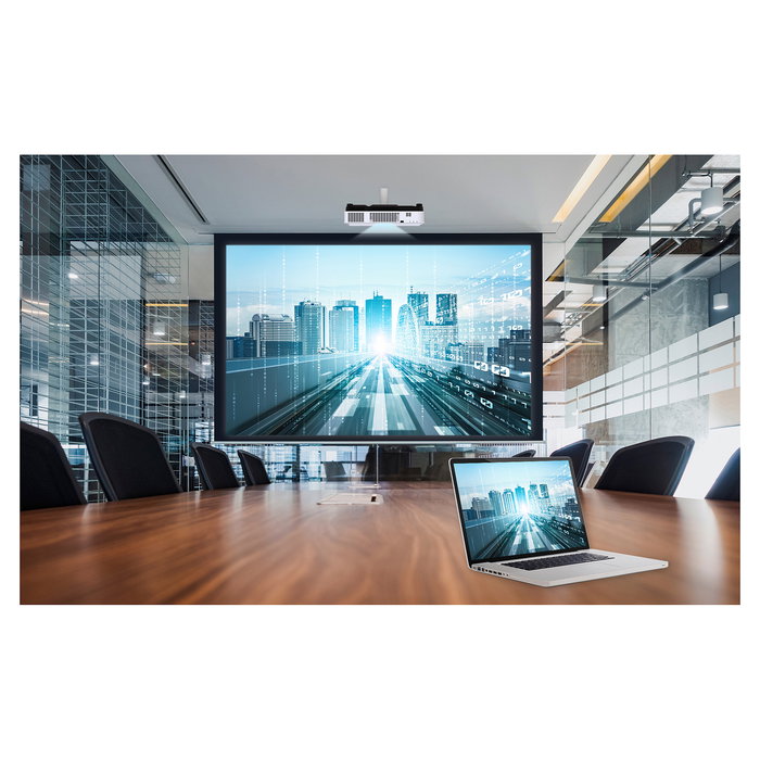 RICOH Proyector Láser DLP UHD 4K Ultracorta Distancia PJ UHL3660 - 6500 Lúmenes ANSI, Relación de Contraste 5000000:1