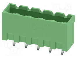 PHOENIX CONTACT MSTBVA2.5/5-G Conector de bloque de bornas desmontable de 5 pines, 630V, verde