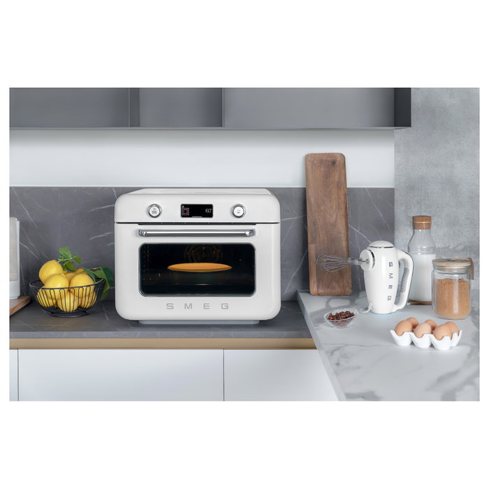 Smeg COF01WHEU Horno Mini de Sobremesa Vintage 30L 1800W Blanco