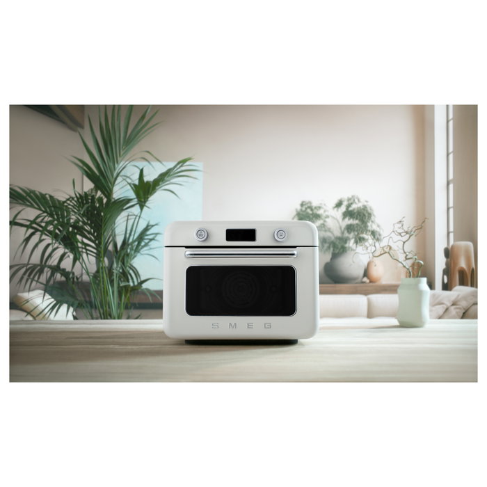 Smeg COF01WHEU Horno Mini de Sobremesa Vintage 30L 1800W Blanco