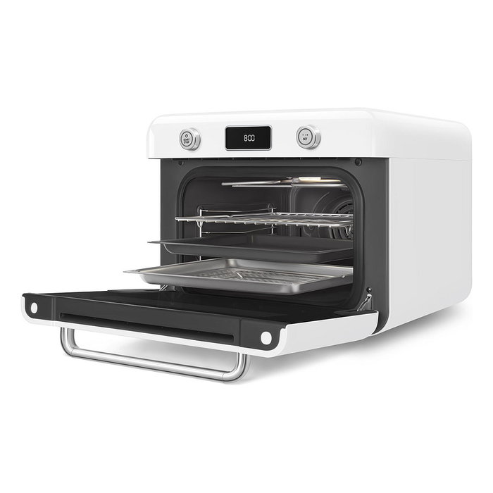 Smeg COF01WHEU Horno Mini de Sobremesa Vintage 30L 1800W Blanco