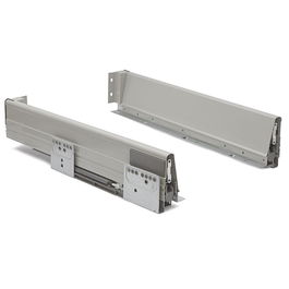 HERRAJES ALK Cajon Ducati H90 Extracción Total Gris 300Mm Laterales Acero Con Guías Invisibles Cierre Amortiguado