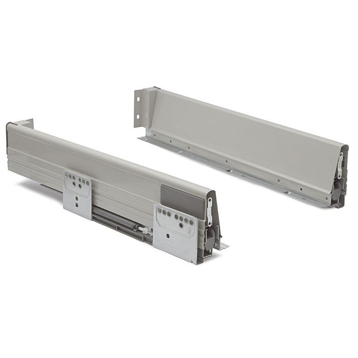 HERRAJES ALK Cajon Ducati H90 Extracción Total Gris 300Mm Laterales Acero Con Guías Invisibles Cierre Amortiguado HERRAJES ALK Cajon Ducati H90 Extracción Total Gris 300Mm Laterales Acero Con Guías Invisibles Cierre Amortiguado