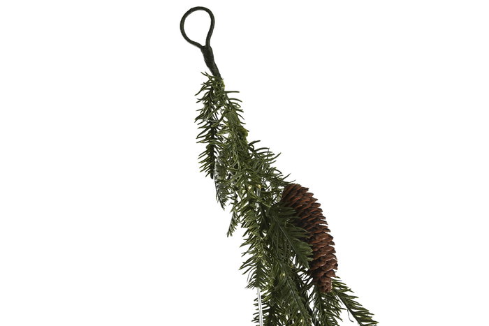 DKD Home Decor Guirnalda Navidad Led Pvc Verde Marron 35 Leds Piñas 2 x 200 cm (2 Unidades)