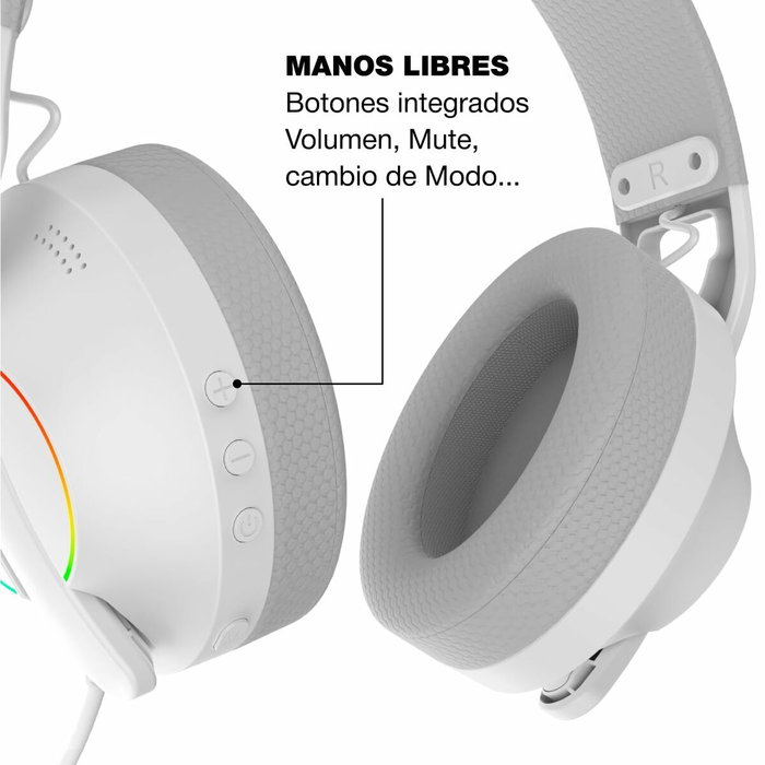COOLBOX WB01 Auriculares Inalámbricos RGB Blanco