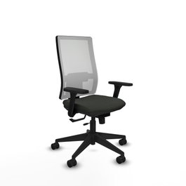 PIQUERAS Y CRESPO Silla de oficina Horna con mecanismo Sincro/Traslack, Negro y Blanco