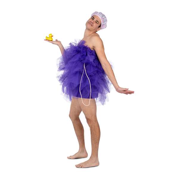 My Other Me Disfraz de Adulto Esponja de Baño Morado Talla M