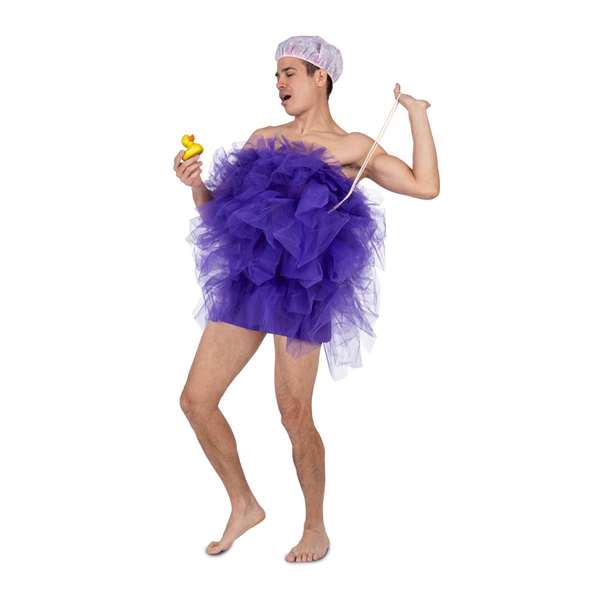My Other Me Disfraz de Adulto Esponja de Baño Morado Talla M