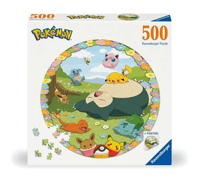 Ravensburger Puzzle 500 Piezas Pokémon Round Ravensburger Puzzle 500 Piezas Pokémon Round