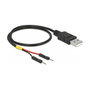 DeLOCK 85402 Cable de alimentación USB tipo A a 2 terminales de poste 30 cm