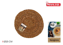 Privilege Salvamantel Redondo Seagrass 25 cm (36 Unidades)