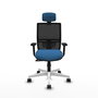 PIQUERAS Y CRESPO Silla de oficina Yunquera con mecanismo Sincro, Azul claro y Negro