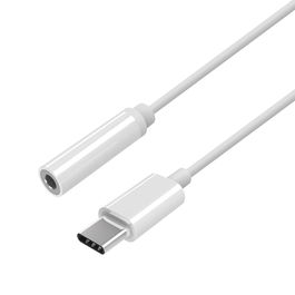AISENS - CONVERSOR USB-C A AUDIO ESTILO APPLE, USB-C/M-JACK 3.5/H, BLANCO, 15CM