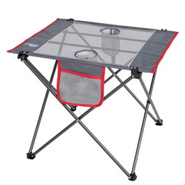 Aktive Mesa plegable de camping con posavasos y bolsillo