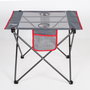 Aktive Mesa plegable de camping con posavasos y bolsillo
