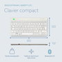 R-Go Tools Teclado Compacto Ergonómico R-Go Compact Break, QWERTY (IT), Bluetooth, Blanco, Software de Descanso Integrado
