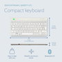 R-Go Tools Teclado Compacto Ergonómico R-Go Compact Break, QWERTY (IT), Bluetooth, Blanco, Software de Descanso Integrado