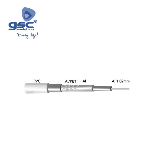 GSC Evolution Rollo 100M Cable Coaxial RG6 con Conductor Central de Aluminio